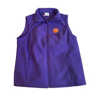 Columbia Purple Fleece Vest with Orange Accent